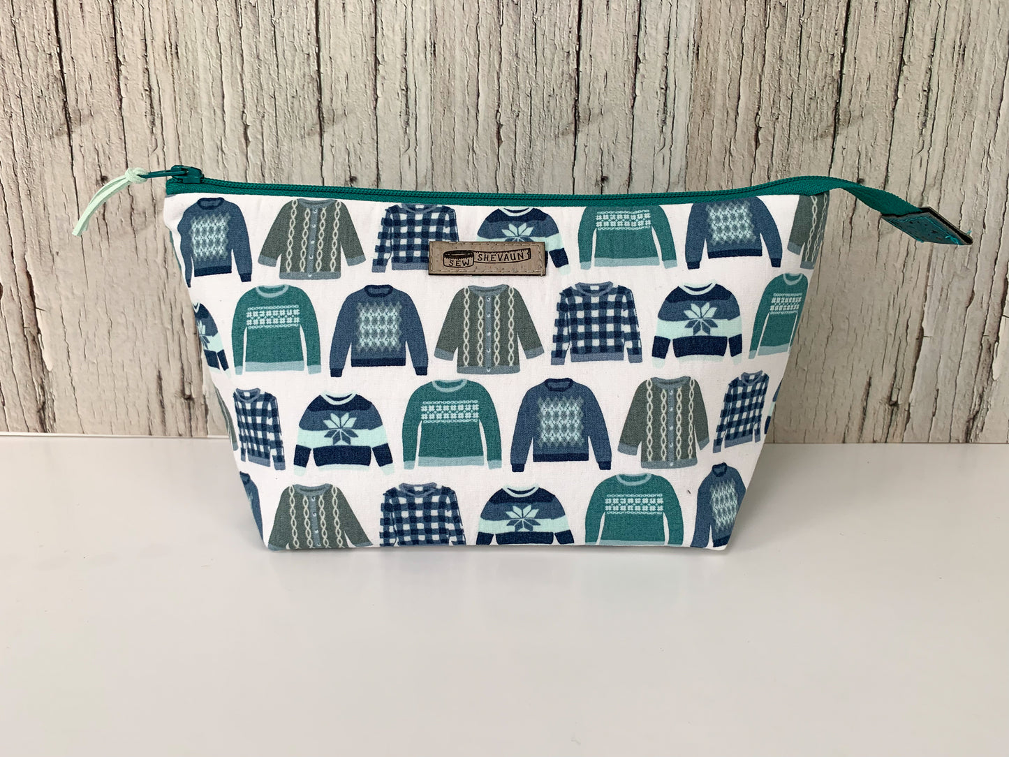 Small Open Wide Zip Pouch - Project Bag
