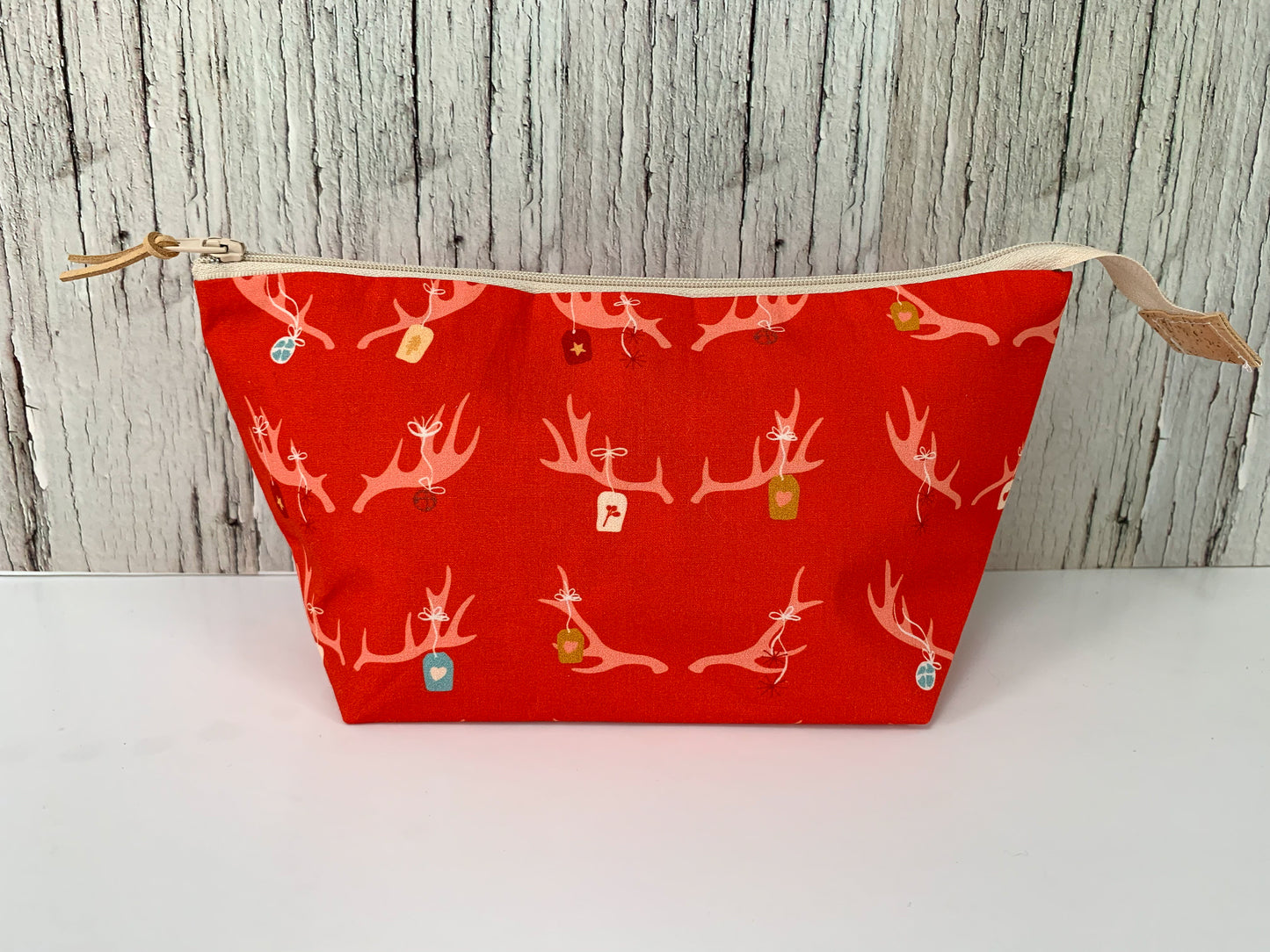 Small Open Wide Zip Pouch - Project Bag